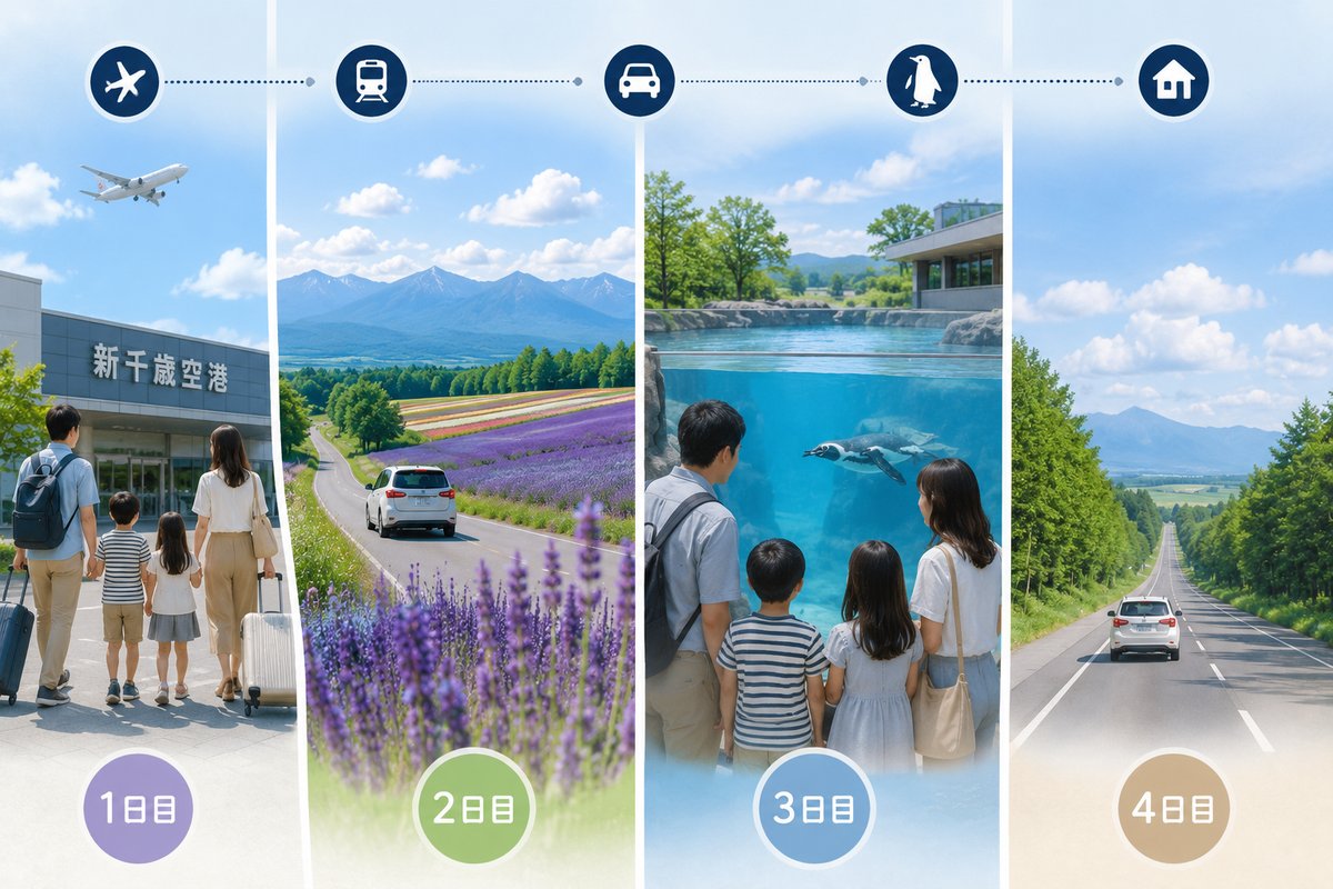 泊数別の旅程イメージ